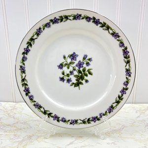 Vintage Jyoto Fine China Japan 4 Dessert Plates Glendale Pattern Violet 6 1/4”